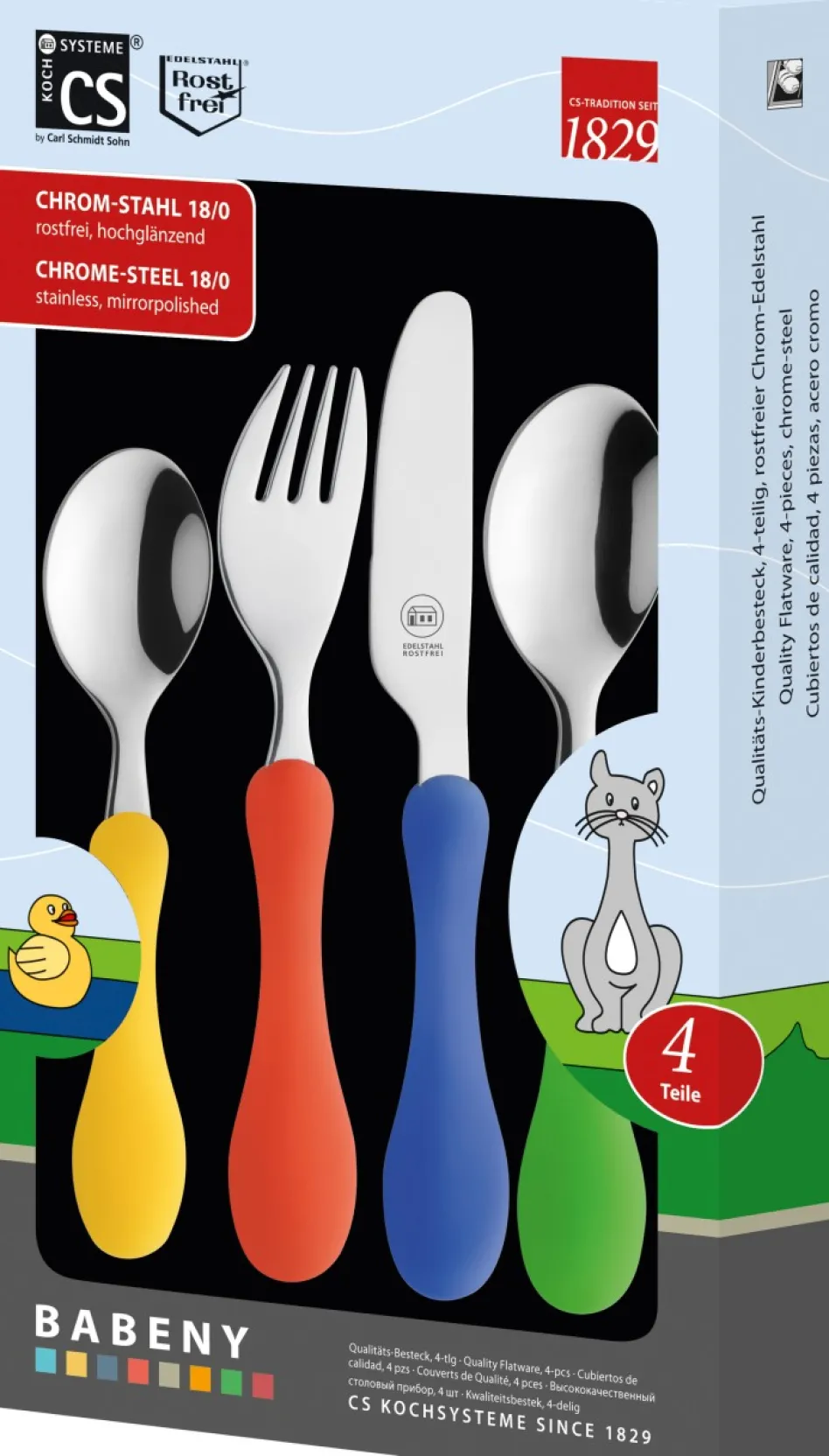 babeny_kinderbesteck_tlg__0.webp Kinder Koch BABENY Kinderbesteck 4-tlg. 18/0 mit Kunststoffgriffen