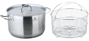 Koch PRO-X Suppentopf mit Dämpfeinsatz 18/10, 28 cm, 10 L